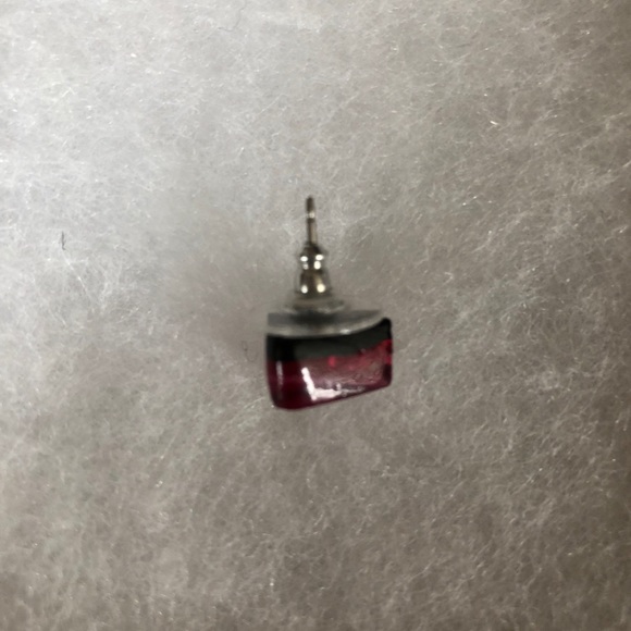 Red Hearts Glass Earrings - Picture 3 of 5